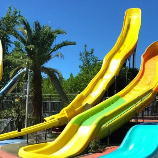 Image similar to photo of a creepy waterpark slide