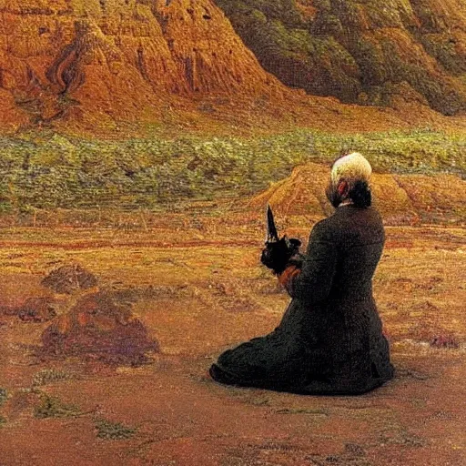 Prompt: 'taking a short rest in a journey through the multiverse', high quality high detail art, by Vasily Vereshchagin