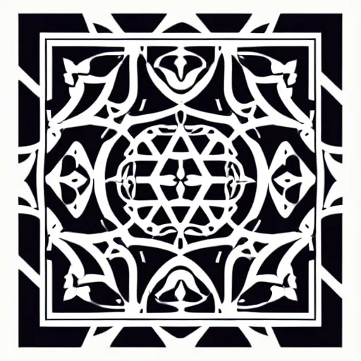 Image similar to a square vector art panel for cnc plasma, laser, geometric pattern