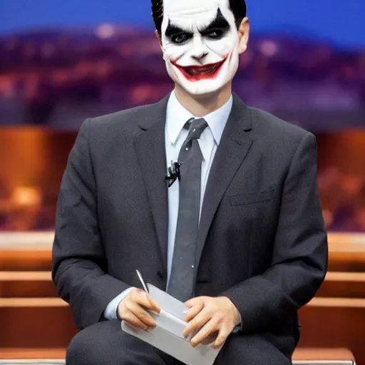 Prompt: ben shapiro cosplaying as the joker