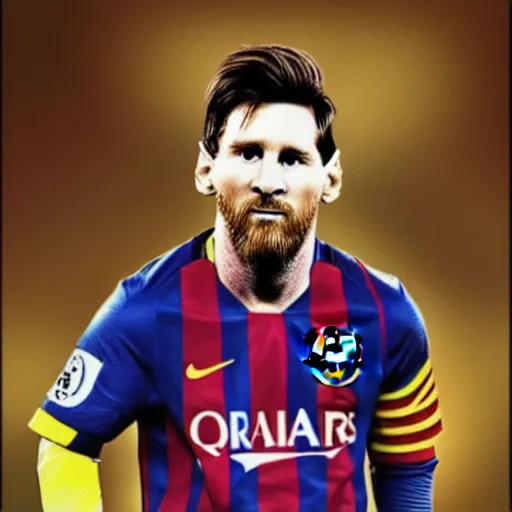 Image similar to Lionel Messi portrait, photorealistic