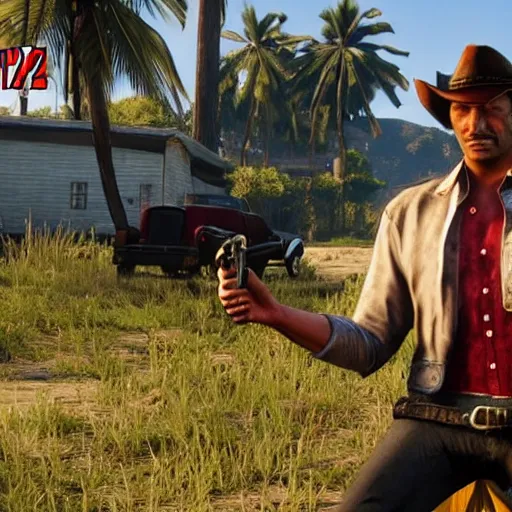 Image similar to Tommy Vercetti in Red Dead Redemption 2