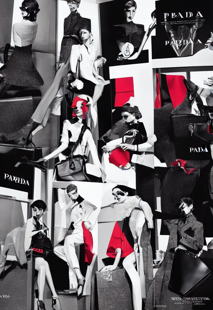 Prompt: Prada advertising campaign poster