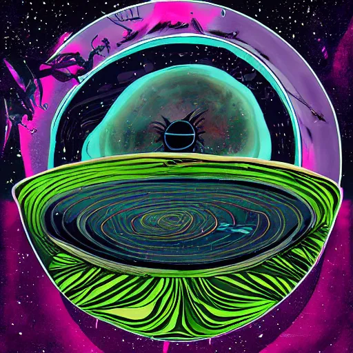 Prompt: alien world in the style of mark cooper art