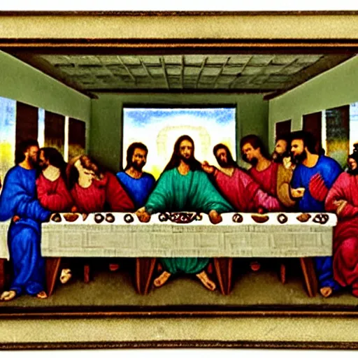 Image similar to photo of the last supper reinterpreted taken by Camille Silvy