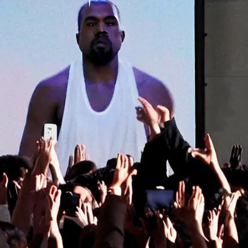 Image similar to kanye west worshipping Kanye west, shrine, pete davidson, religious, self