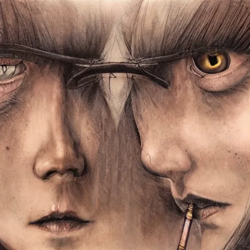 Prompt: Harry Potter and Hermione in Venice, symmetrical face, beautiful eyes, by Luis Royo, tattooed face instagram photo, 4k, 8k, trending on artstation, artstationHD,