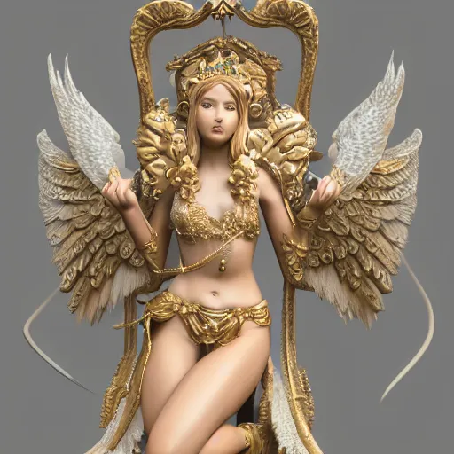 Prompt: gorgeous angelic princess, ornate 4 k intricate detailed octane render