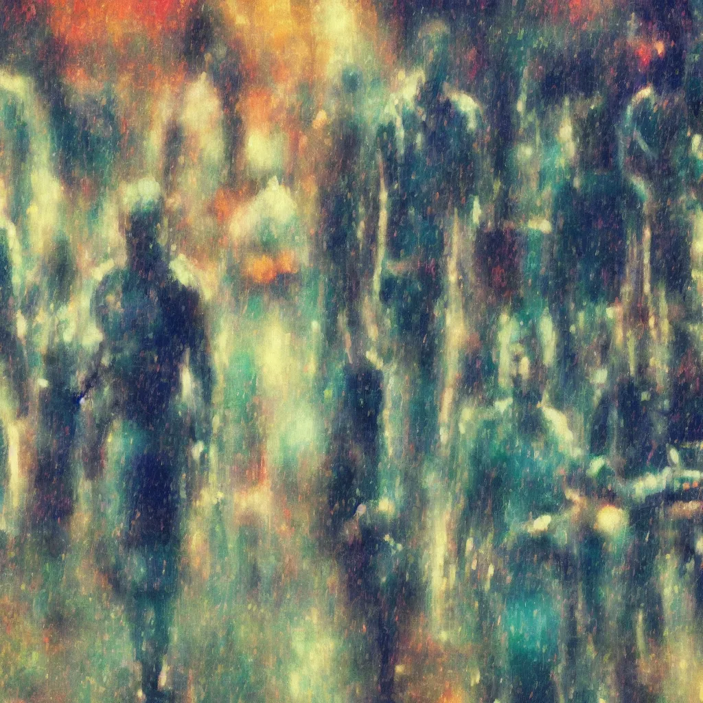 Prompt: it is you humans that are training the AI to take your jobs and make you expendable, impressionist style, 8K HD