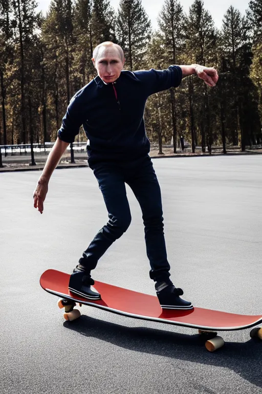 Image similar to a picture of putin playing skateboard - taken with canon eos 5 d mark iv, versatile, photogenic, lens interoperability, autofocus, 4 k uhd video capture at 3 0 fps, 8 k time - lapse functions, by karah mew