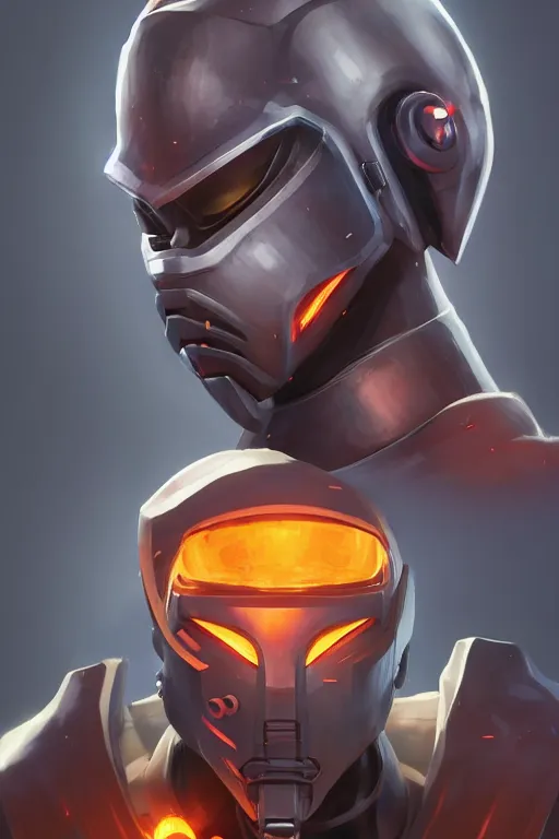 Image similar to epic mask helmet robot ninja portrait stylized as fornite style game design fanart by concept artist gervasio canda, behance hd by jesper ejsing, by rhads, makoto shinkai and lois van baarle, ilya kuvshinov, rossdraws global illumination radiating a glowing aura global illumination ray tracing hdr render in unreal engine 5