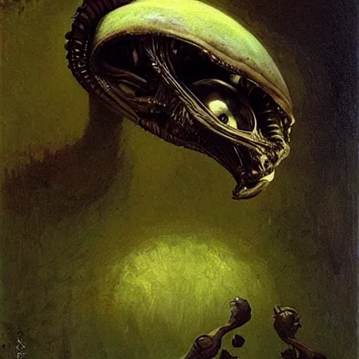 Image similar to alien by ilya repin