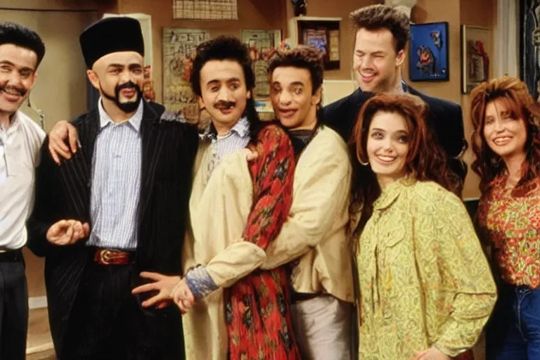 Prompt: Wacky 90s sitcom starring Suleiman the Great