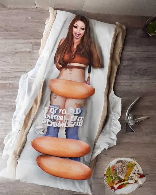 Image similar to corndog dakimakura, product picture, thumbnail, ebay listing, advertisement, bidding, internet picture