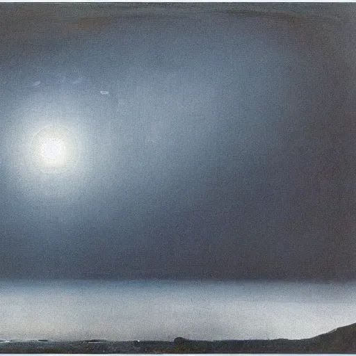 Image similar to the abstract painting'arctic void ', by caspar david friedrich, by rothko