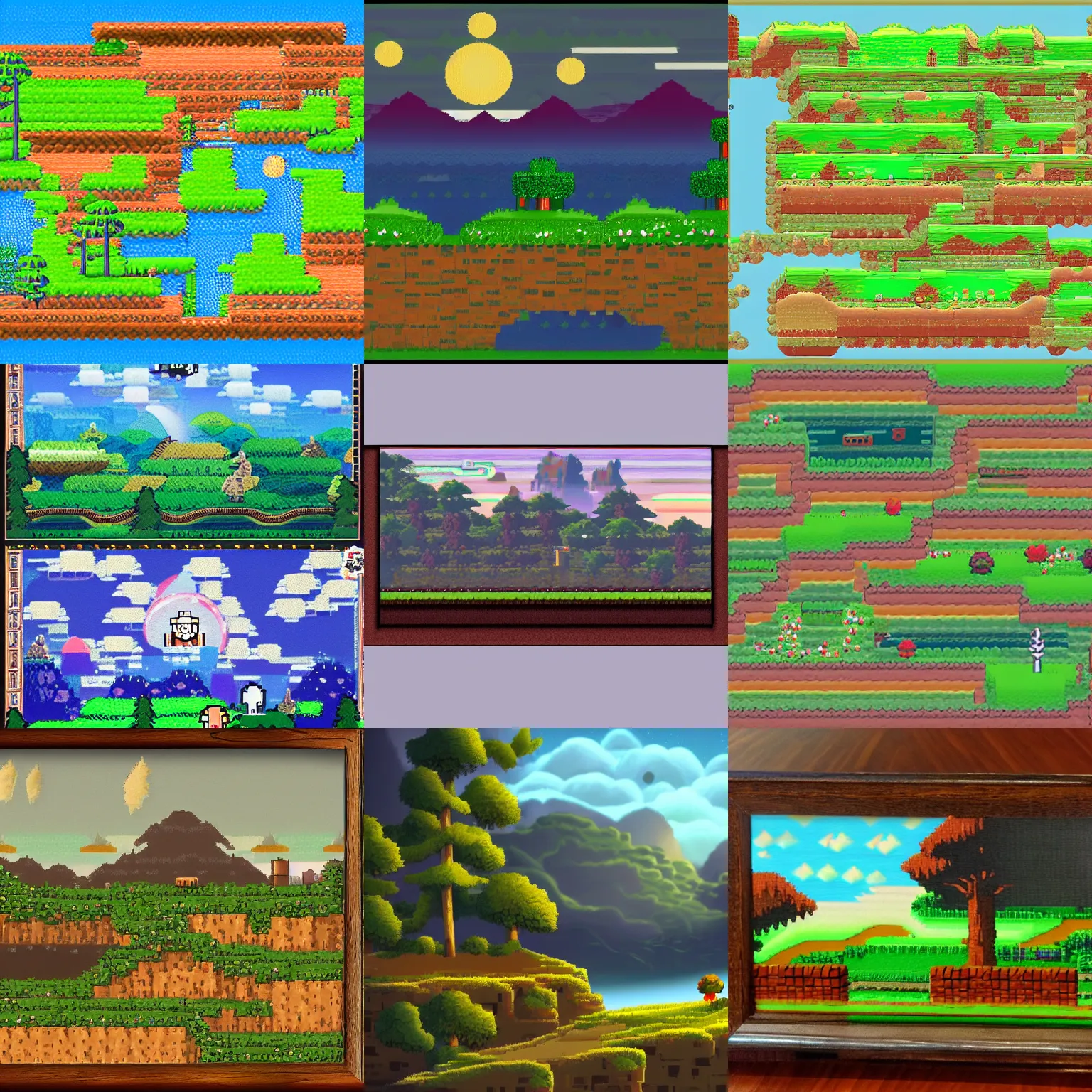 Prompt: landscape in the style of nintendo