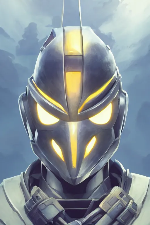 Image similar to epic mask helmet robot ninja portrait stylized as fornite style game design fanart by concept artist gervasio canda, behance hd by jesper ejsing, by rhads, makoto shinkai and lois van baarle, ilya kuvshinov, rossdraws global illumination radiating a glowing aura global illumination ray tracing hdr render in unreal engine 5