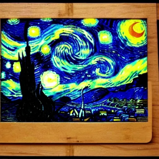 Prompt: jedi with swords star wars, style vincent van gogh's starry night