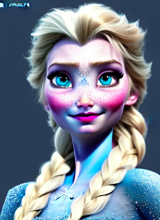 Prompt: elsa from frozen, hyper detailed, digital art, trending in artstation, cinematic lighting, studio quality, smooth render, unreal engine 5 rendered, octane rendered, art style by klimt and nixeu and ian sprigger and wlop and krenz cushart.