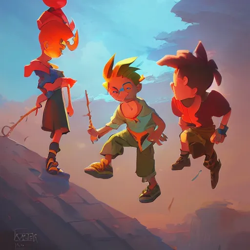 Image similar to hero world rugrats, behance hd by jesper ejsing, by rhads, makoto shinkai and lois van baarle, ilya kuvshinov, rossdraws global illumination