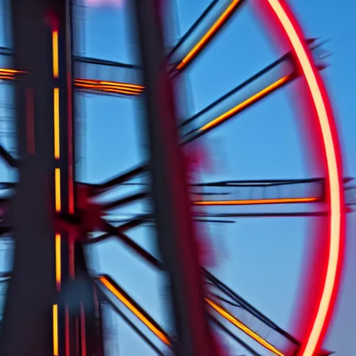 Prompt: a close - up shot of darth vader in a ferris wheel at golden hour, trending on unreal engine