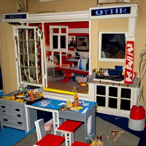 Image similar to G.I. Joe project x party inside of a dollhouse