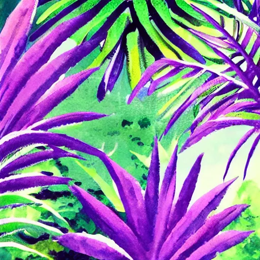 Image similar to purple tropical scene