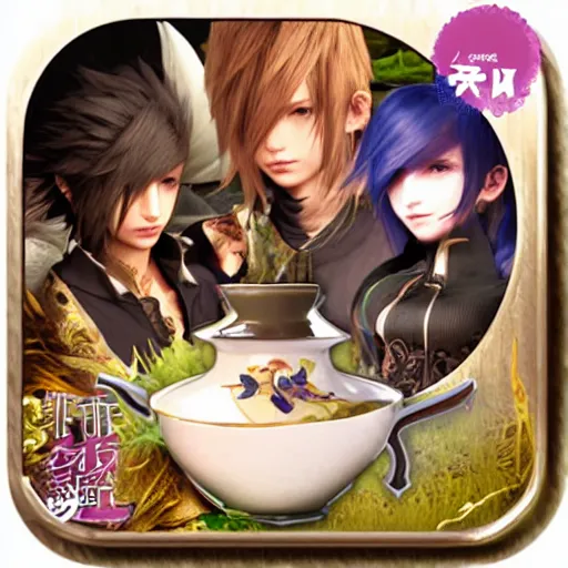 Image similar to Final Fantasy tea time