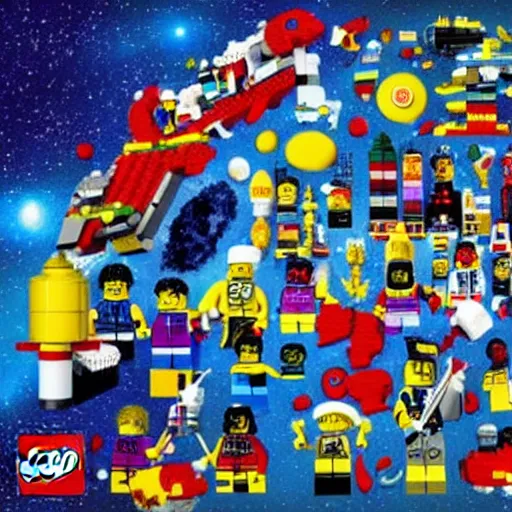 Image similar to the universe made by lego pieces