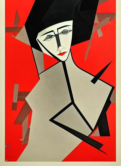 Image similar to constructivism monumental dynamic graphic super flat style figurative gnarly detailed portrait by avant garde painter and leon bakst, illusion surreal art, highly conceptual figurative art, intricate detailed illustration drawing, controversial poster art, geometrical drawings, no blur