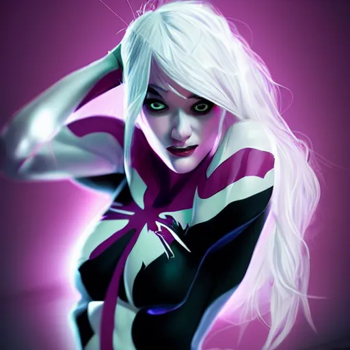 Prompt: spider - gwen, portrait, cinematic lighting, art by artgerm