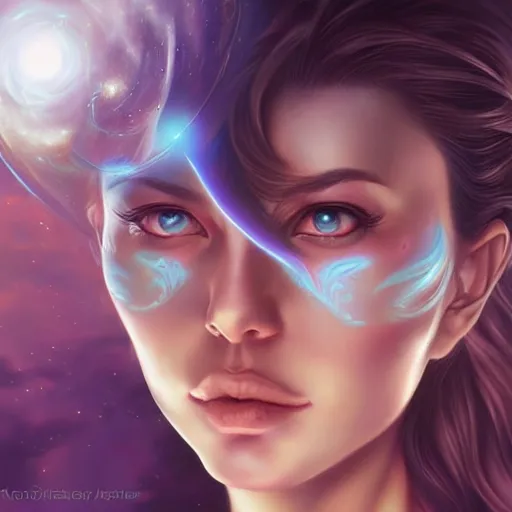 Image similar to beautiful realistic portrait of astral portal by artgerm