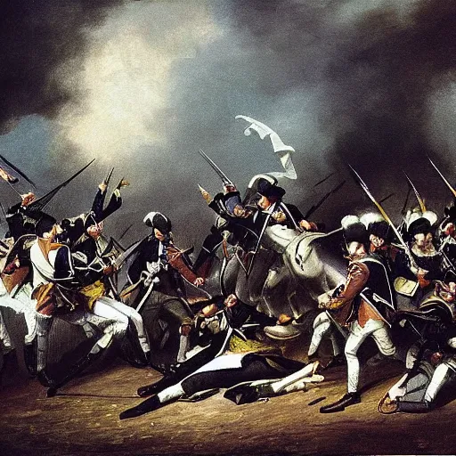 Prompt: “Battle of Revolutionary War by Don Troiani”