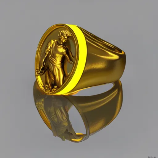 Image similar to a neon ring around a 3 d render of the statue of david, in the style of michelangelo