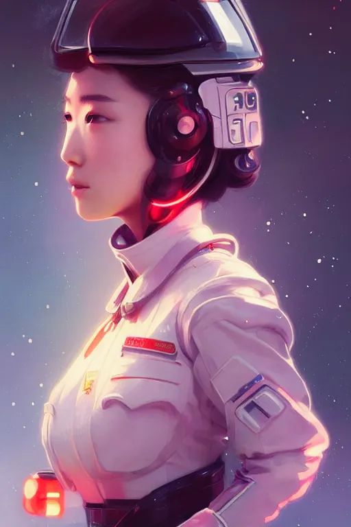 Prompt: portrait futuristic beautiful japanese Airforce pilot Girl, inside future fighter, ssci-fi, fantasy, intricate, very very beautiful, elegant, human anatomy, neon light, highly detailed, digital painting, artstation, concept art, soft light, smooth, sharp focus, illustration, art by tian zi and WLOP and alphonse mucha