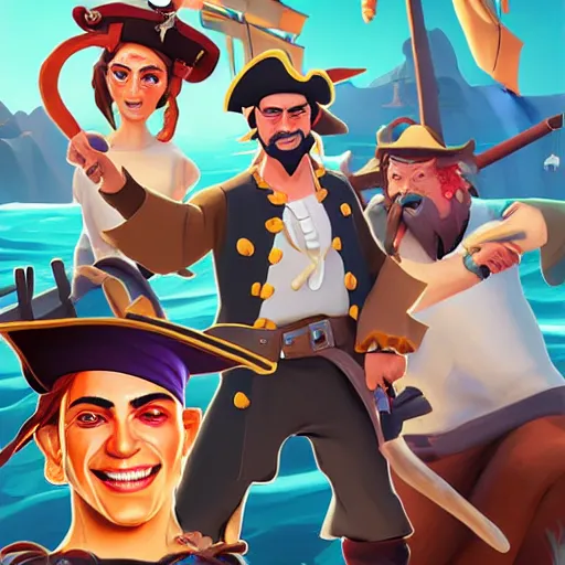 Image similar to painting jack the pirate on sea of thieves game avatar hero smooth face median photoshop filter cutout vector behance hd by jesper ejsing, by rhads, makoto shinkai and lois van baarle, ilya kuvshinov, rossdraws, illustration, art by ilya kuvshinov and gustav klimt