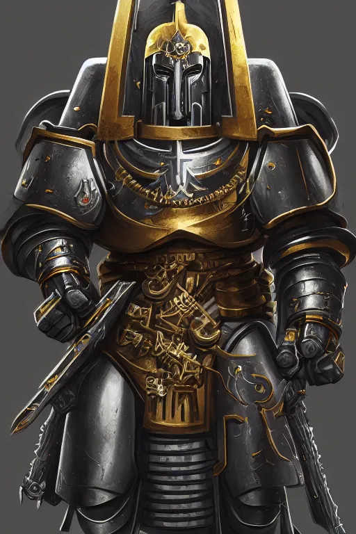 Image similar to armor portrait heros warhammer 4 0 k horus heresy fanart - the primarchs emperor by johannes helgeson animated with vfx concept artist & illustrator global illumination ray tracing hdr fanart arstation zbrush central hardmesh 8 k octane renderer comics stylized