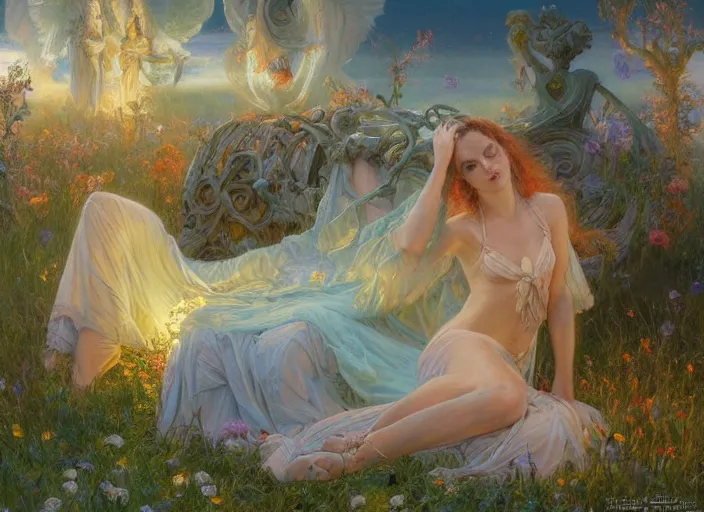 Prompt: graveyard of dreams by donato giancola and vladimir volegov and alexander averin and delphin enjolras and daniel f. gerhartz