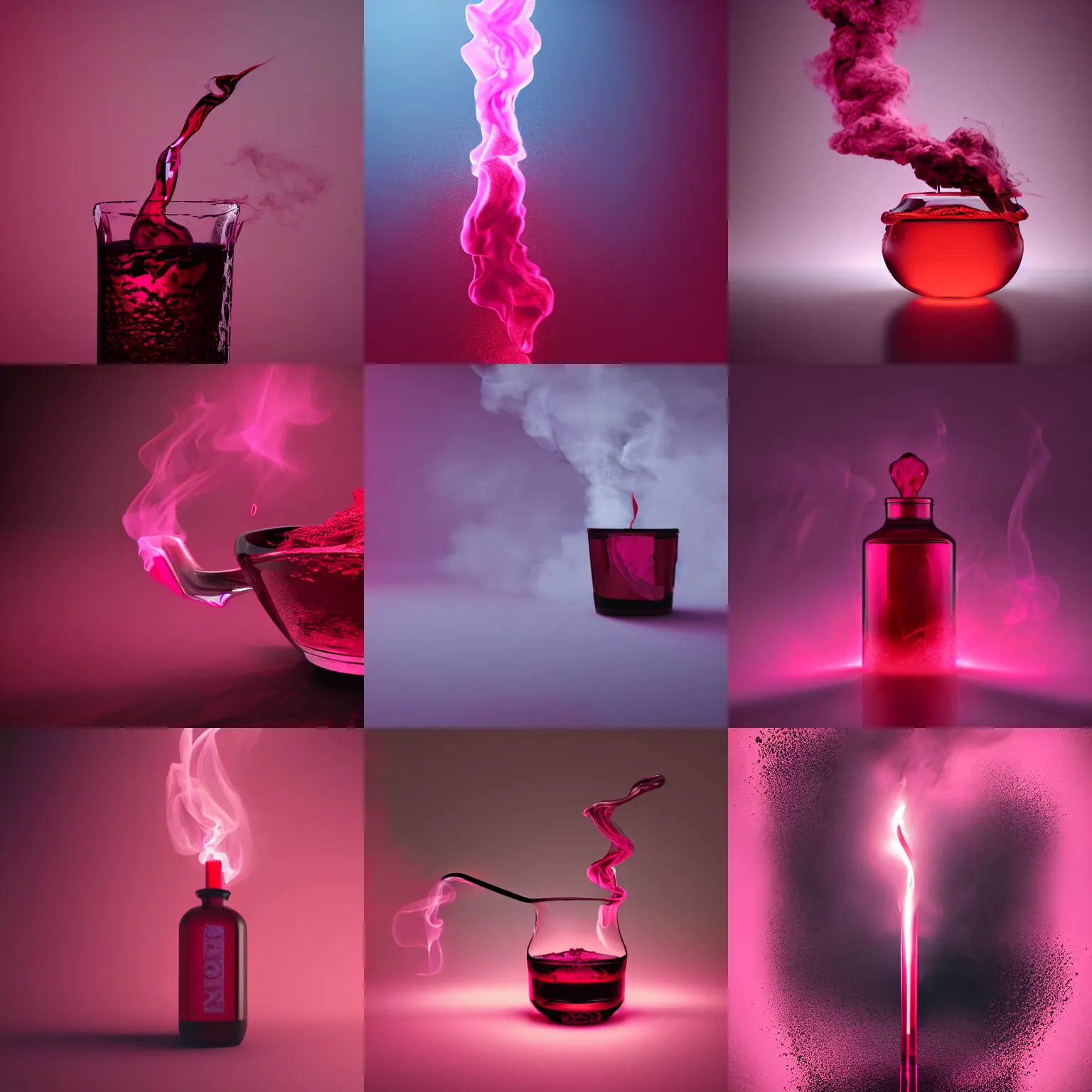 Elixer Potion Of Intense Emotion Pink With Dark Red Stable 