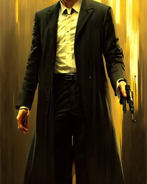 Image similar to adult gary oldman as hitman agent 4 7, pulp character portrait, ultra realistic, concept art, intricate details, highly detailed by greg rutkowski, gaston bussiere, craig mullins, simon bisley