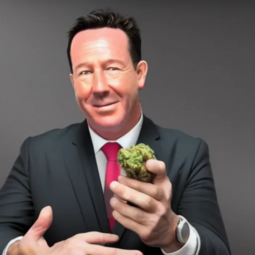 Image similar to mark mcgowan tries cannabis, octane render