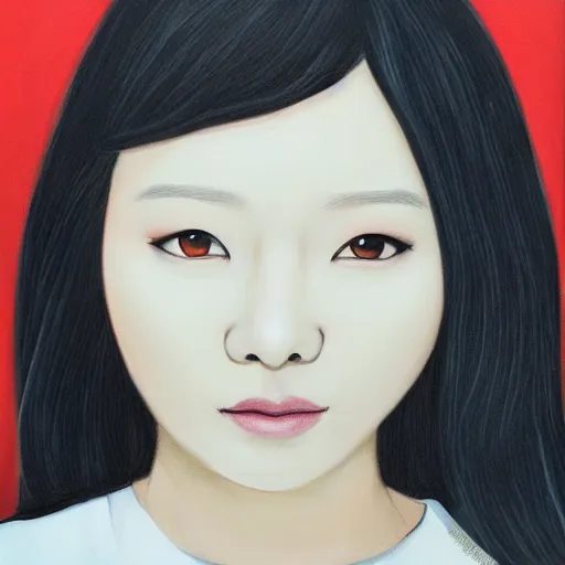 Prompt: portrait of Jeon So Min, art style from Nixeu and Kittichai Rueangchaichan