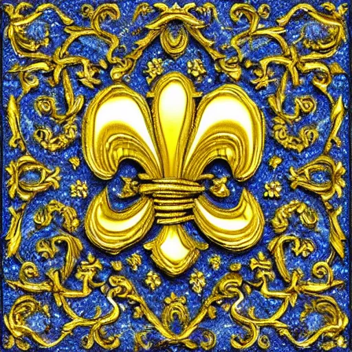 Prompt: fleur de lis,higly detailed,golden,diamonds,digital art