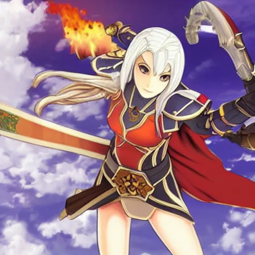 Prompt: leaked artwork of the upcoming Fire Emblem game's main character