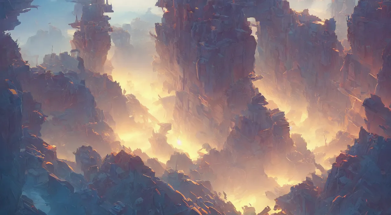 Image similar to flag colored wall fortress greeble illusion landscape wonderworld paradize, behance hd by jesper ejsing, by rhads, makoto shinkai and lois van baarle, ilya kuvshinov, rossdraws global illumination