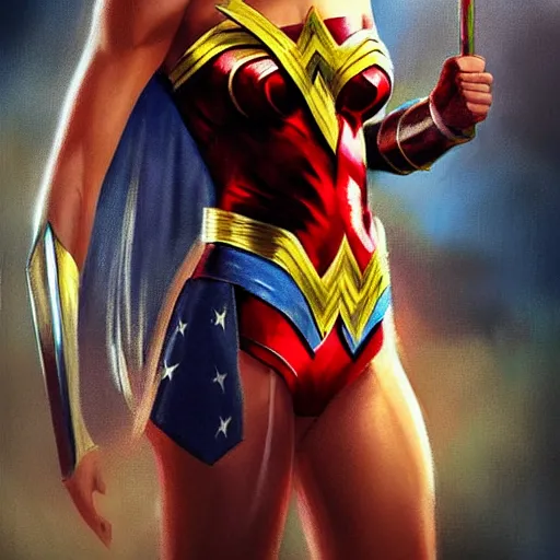 Image similar to wonderwoman paint by Guilherme Freitas