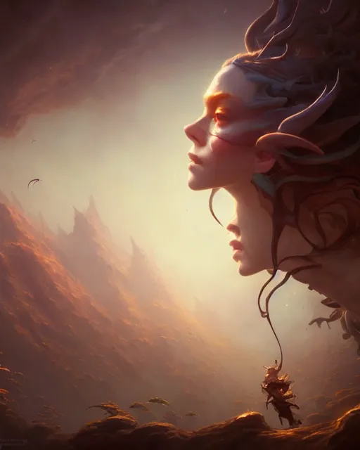 Prompt: song of the wind, detailed beauty portrait, chocolate. intricate background, fantasy art by peter mohrbacher, greg rutkowski, craig mullins, ruan jia, thomas kinkade, victo ngai. unreal engine, blender, octane, ray tracing. fractal crystal, sharp focus, masterpiece, post processing, deviantart