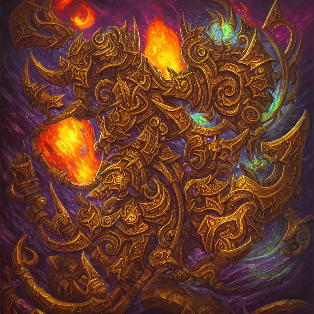 Image similar to World of Warcraft spell icon, intricate detailed oil painting, detailed illustration, oil painting, painterly feeling, centric composition singular character