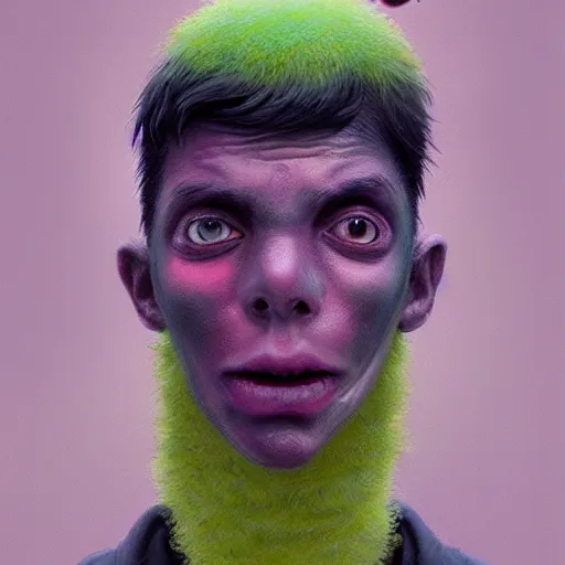 Image similar to highly detailed vfx portrait of a character of a tennis ball monster stephen bliss, chalk, unrealengine, greg rutkowski, loish, rhads, beeple, chalk, makoto shinkai and lois van baarle, ilya kuvshinov, rossdraws, tom bagshaw, basil gogos