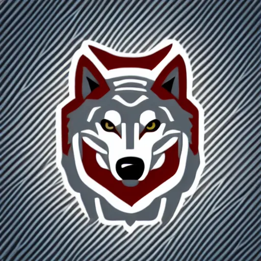 Prompt: a premium vector logo of a wolf. Hockey team logo